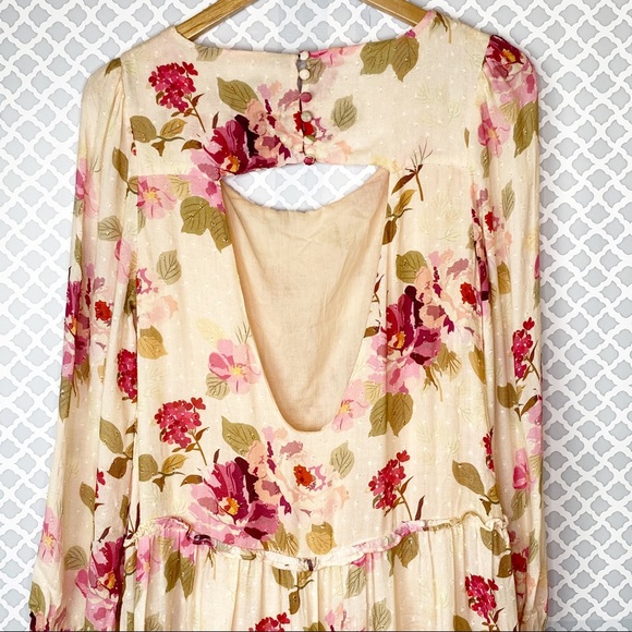 EUC Rahi Cali Floral Cutout Back Ruffle Dress - Picture 11 of 12